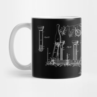 Automatic Bowling Machine Vintage Patent Drawing Mug